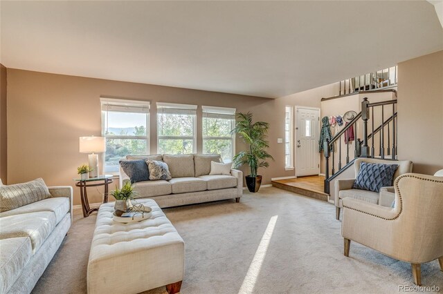 14915 Gleneagle Dr, Colorado Springs, CO 80921 - carpeted living room with baseboards