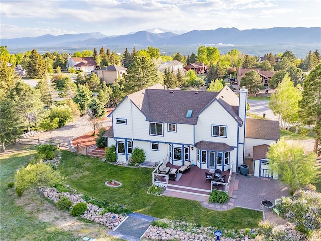 14915 Gleneagle Dr, Colorado Springs, CO 80921 - aerial view of property and surrounding area featuring mountains