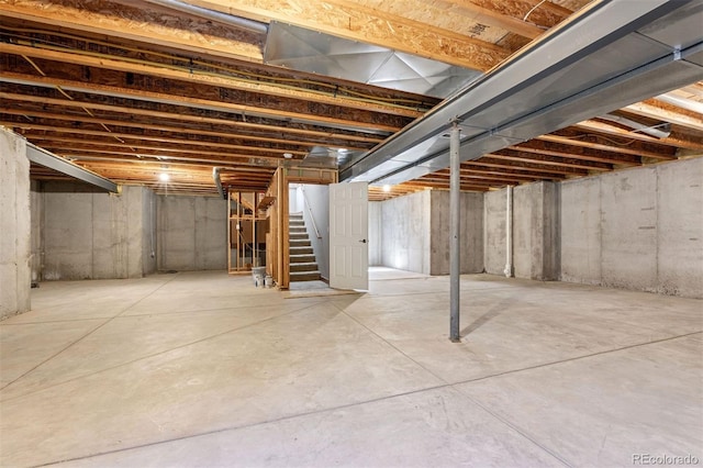 660 Callisto Dr, Loveland, CO 80537 - unfinished below grade area featuring stairs