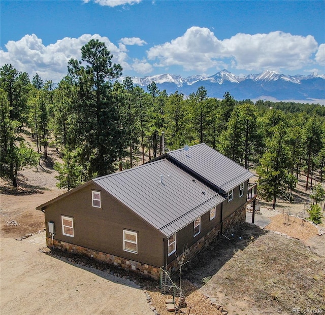 47 Wykagyl Cir, Westcliffe, CO 81252 - drone / aerial view featuring a mountain view