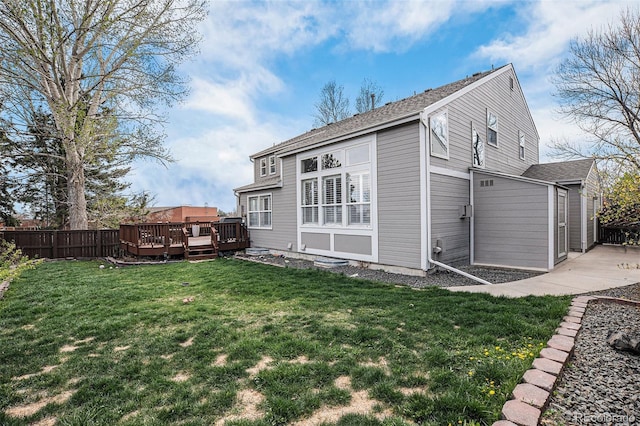 13340 Saint Paul St, Thornton, CO 80241 - rear view of property with a deck