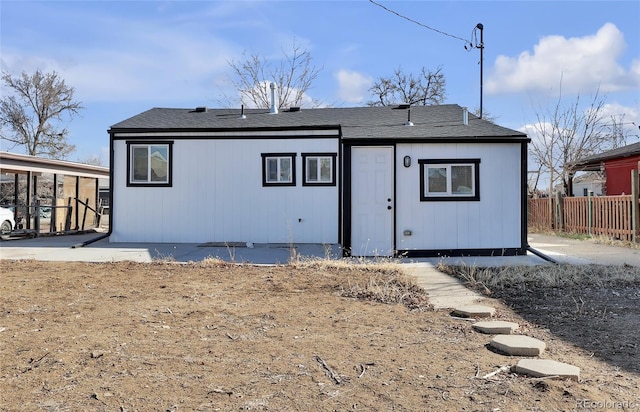 view of rear view of property