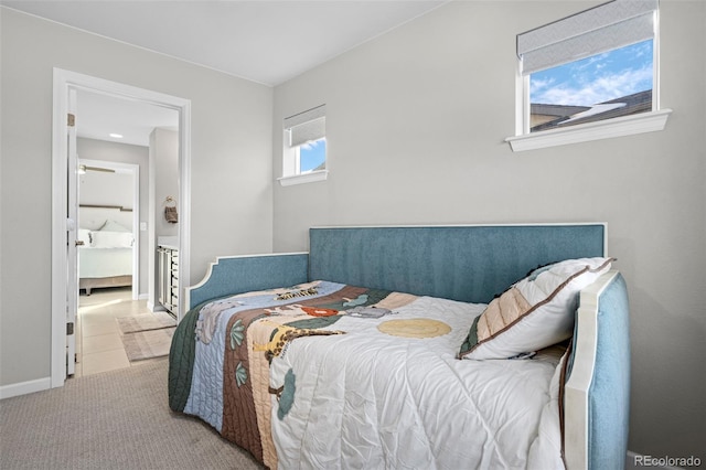 view of carpeted bedroom