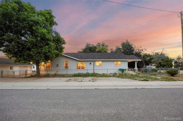 205 Beech St, Hudson, CO 80642 - ranch-style home featuring stucco siding and a fenced front yard