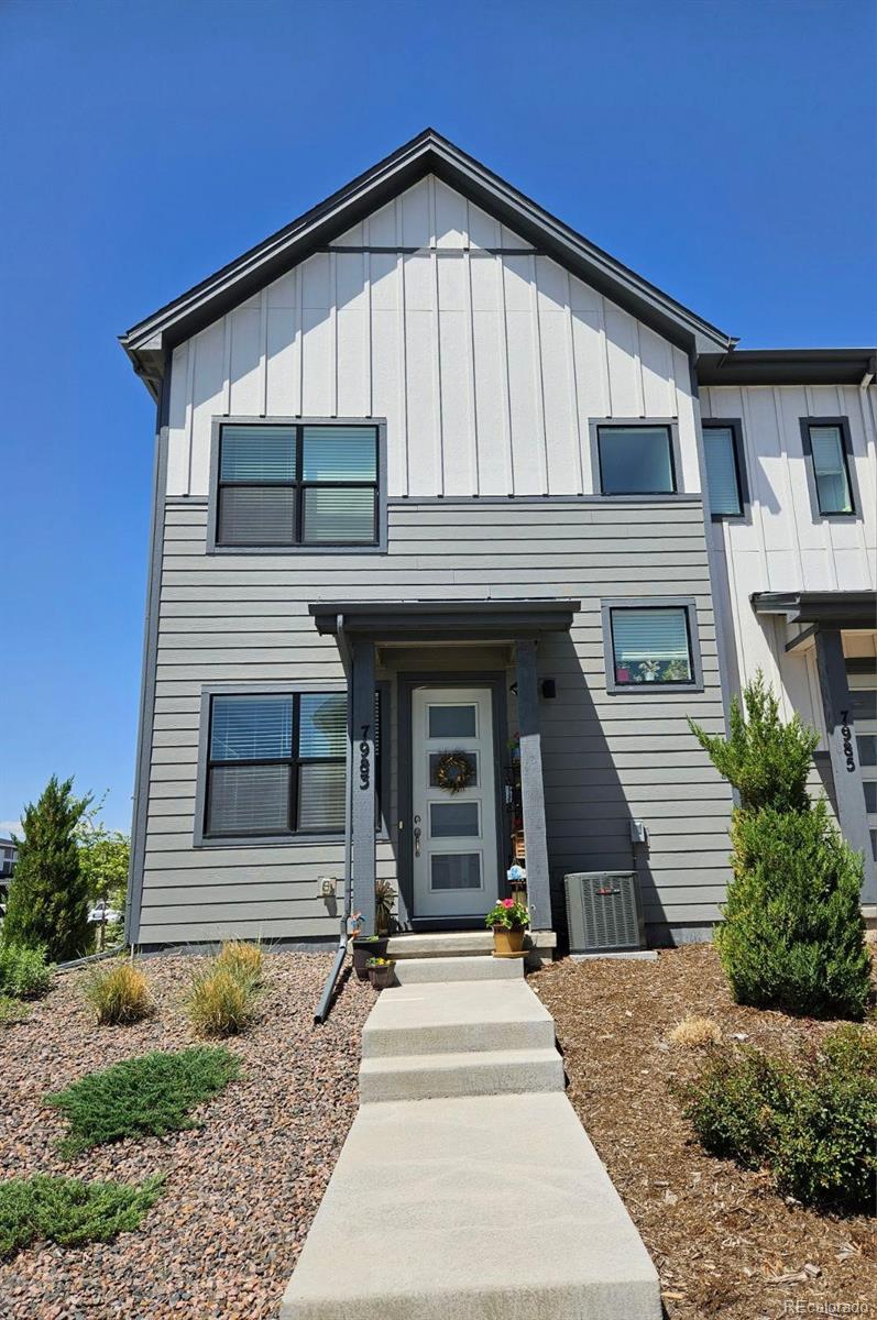 view of front of home featuring central air condition unit