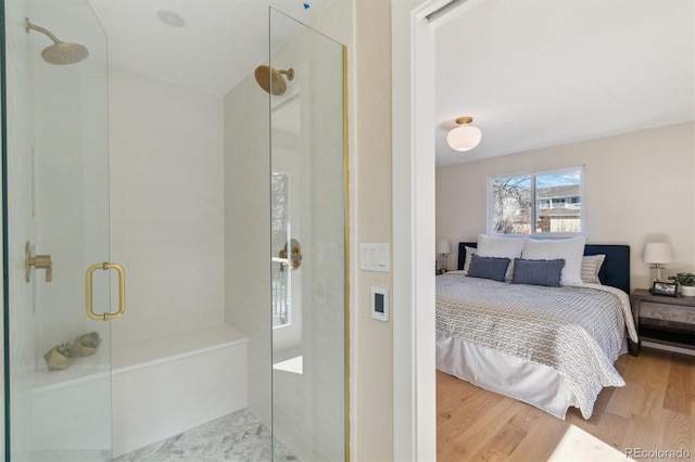 bedroom featuring wood finished floors