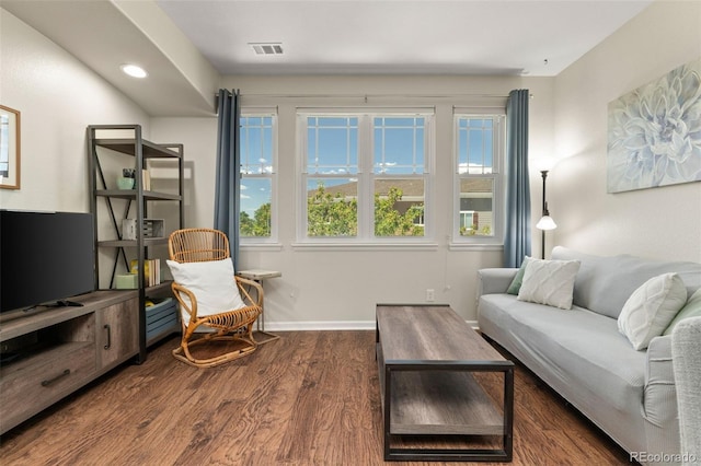 837 E 98th Ave Unit 405, Thornton, CO 80229 - living room featuring wood finished floors and recessed lighting
