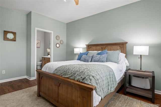 837 E 98th Ave Unit 405, Thornton, CO 80229 - bedroom with wood finished floors and connected bathroom