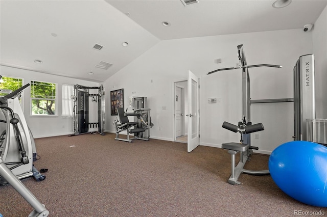 837 E 98th Ave Unit 405, Thornton, CO 80229 - gym with vaulted ceiling and recessed lighting