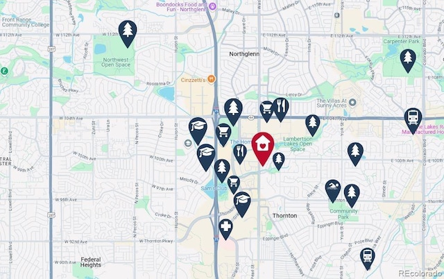 837 E 98th Ave Unit 405, Thornton, CO 80229 - map of property with streets / nearby areas