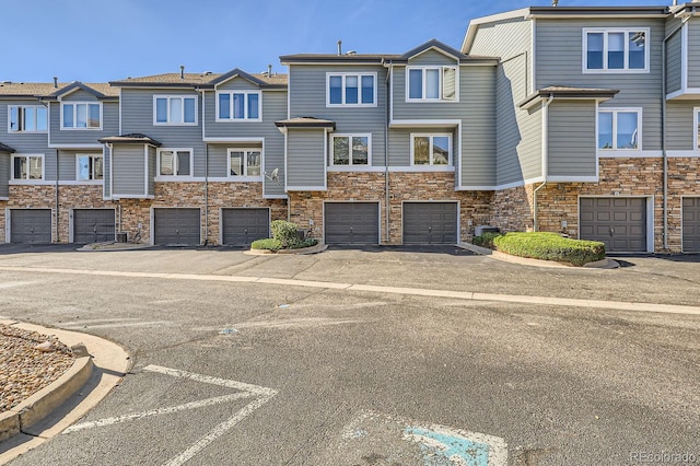 exterior space featuring a garage