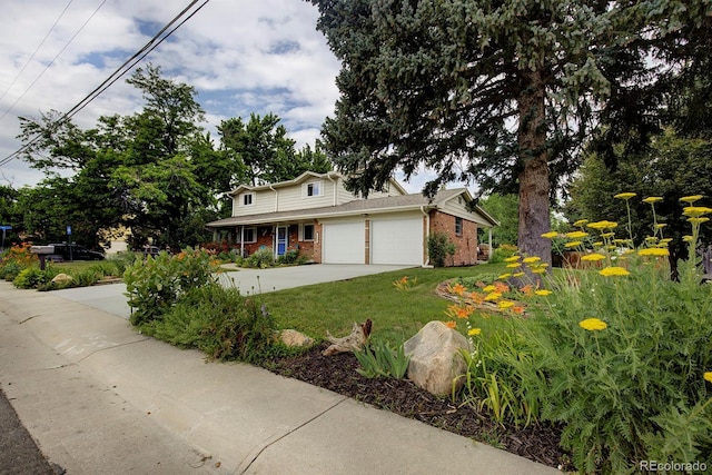 10373 W 75th Ave, Arvada, CO 80005 - traditional-style house with a garage, concrete driveway, brick siding, and a front lawn