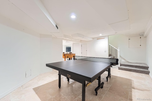 3695 E Dartmouth Ave, Denver, CO 80210 - playroom featuring baseboards and recessed lighting