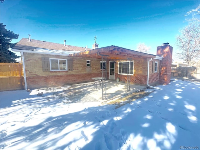 view of front of house with a patio