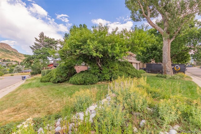 519 N Columbine St, Golden, CO 80403 - view of front of property featuring a mountain view and a front lawn