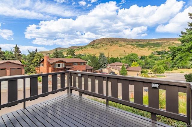 519 N Columbine St, Golden, CO 80403 - wooden deck with a mountain view