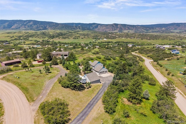 2357 Oak Ridge Rd, Sedalia, CO 80135 - bird's eye view of a mountain backdrop