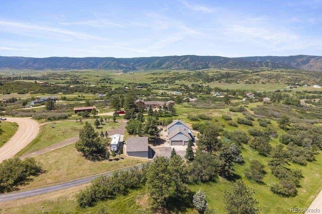 2357 Oak Ridge Rd, Sedalia, CO 80135 - drone / aerial view of a mountainous background