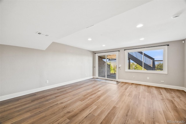 2357 Oak Ridge Rd, Sedalia, CO 80135 - spare room featuring light wood-style floors and recessed lighting