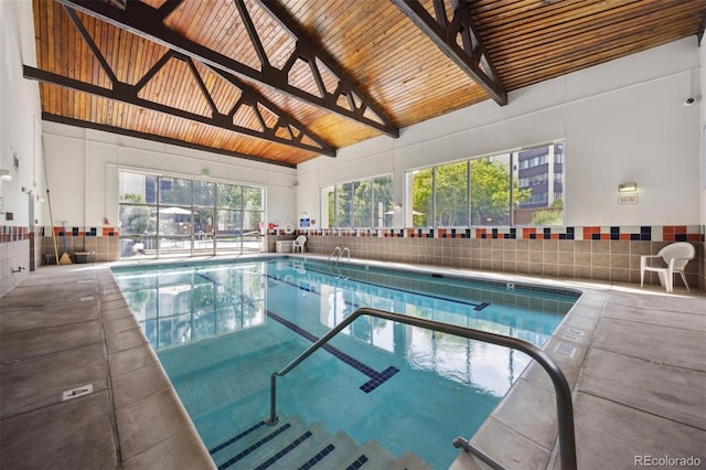 view of pool featuring a patio area