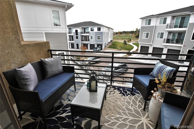 balcony with an outdoor living space