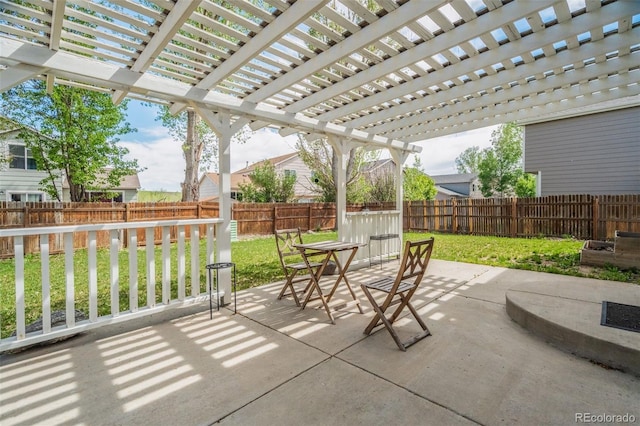 9643 Yukon Way, Colorado Springs, CO 80925 - view of patio featuring a pergola and outdoor dining area