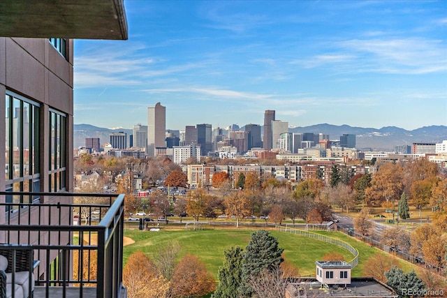 view of city with a mountain view