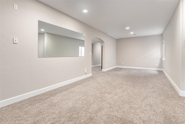 view of carpeted spare room