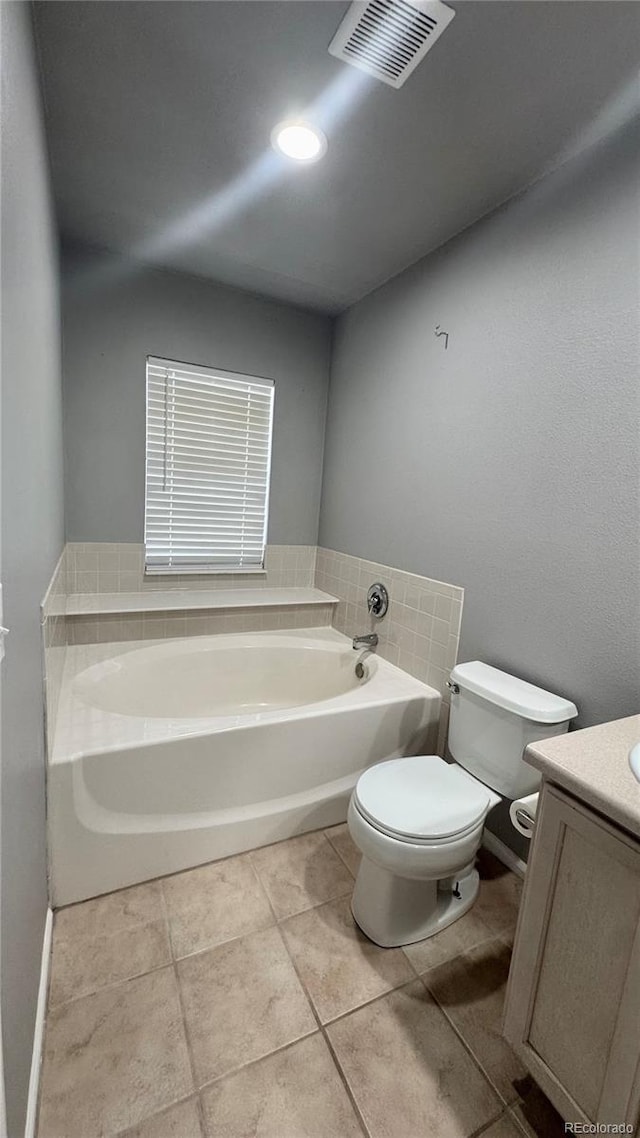 1254 Carlyle Park Cir, Highlands Ranch, CO 80129 - full bathroom with vanity, a bath, and tile patterned floors