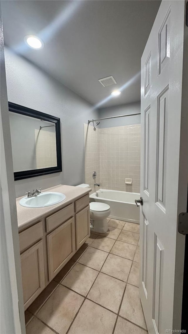 1254 Carlyle Park Cir, Highlands Ranch, CO 80129 - full bathroom featuring vanity, shower / bathtub combination, and tile patterned floors