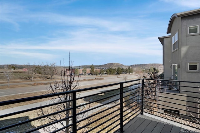 balcony with a mountain view