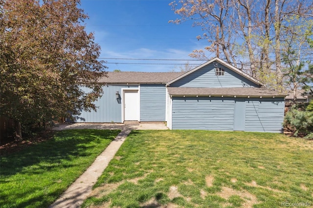 5101 Meade St, Denver, CO 80221 - view of front of property with a front yard and roof with shingles