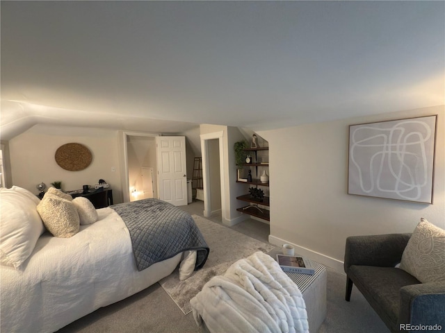 5101 Meade St, Denver, CO 80221 - bedroom featuring carpet, vaulted ceiling, and baseboards