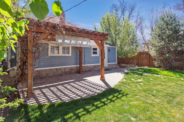 5101 Meade St, Denver, CO 80221 - view of yard featuring a patio and fence private yard