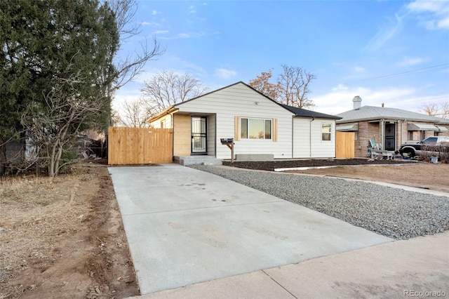 view of front of property with fence