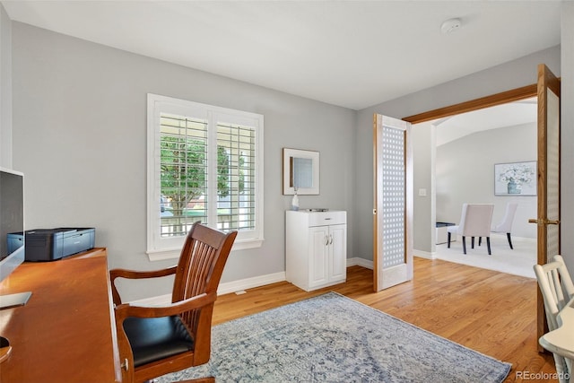 829 Sanctuary Cir, Longmont, CO 80504 - home office featuring light wood-type flooring and baseboards