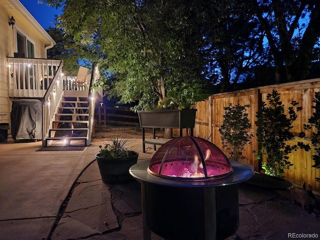 829 Sanctuary Cir, Longmont, CO 80504 - view of patio featuring stairway, area for grilling, and a deck