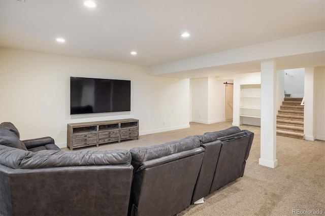 view of carpeted living room