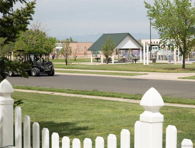 1510 S De Gaulle Cir, Aurora, CO 80018 - view of grassy yard with a gazebo