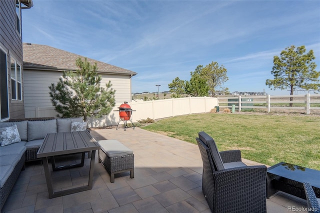 view of patio / terrace featuring outdoor lounge area