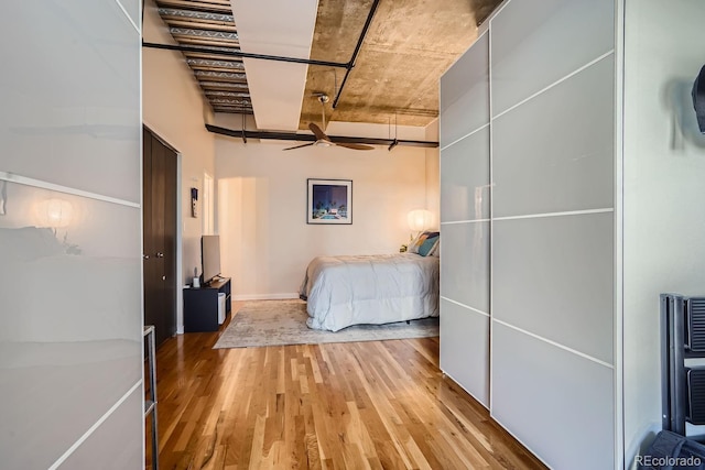 bedroom featuring light hardwood / wood-style floors