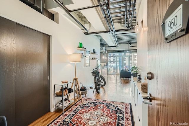 interior space featuring hardwood / wood-style flooring