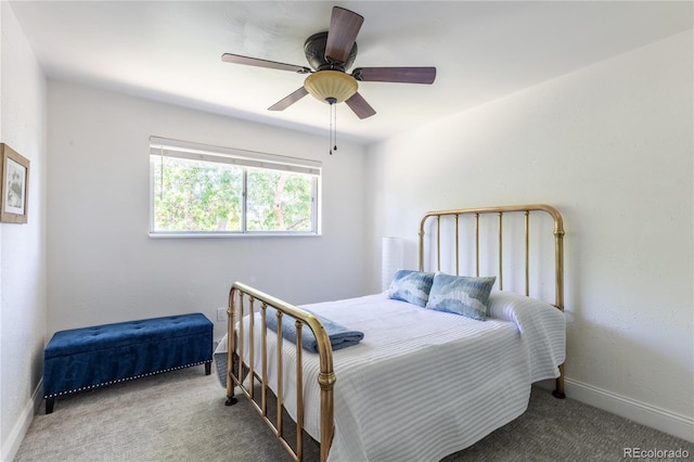 5983 W Indore Pl, Littleton, CO 80128 - carpeted bedroom featuring baseboards and a ceiling fan