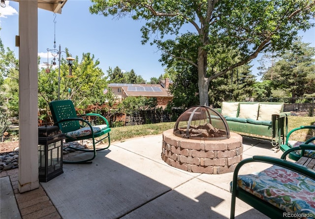 5983 W Indore Pl, Littleton, CO 80128 - view of patio with a fire pit
