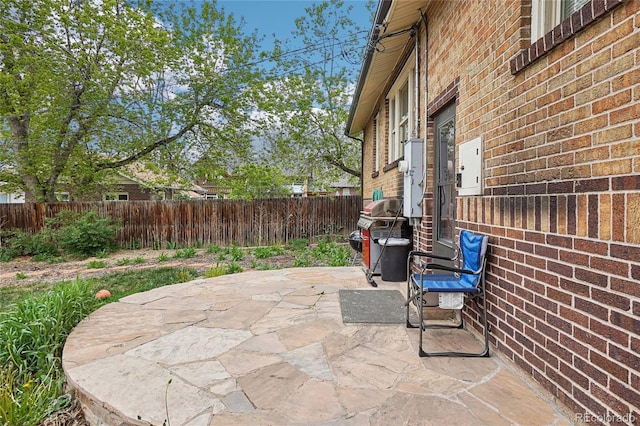 view of patio / terrace with a fenced backyard