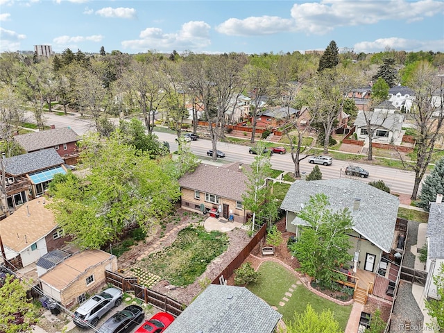 aerial view of residential area