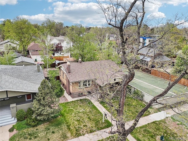 aerial view of residential area