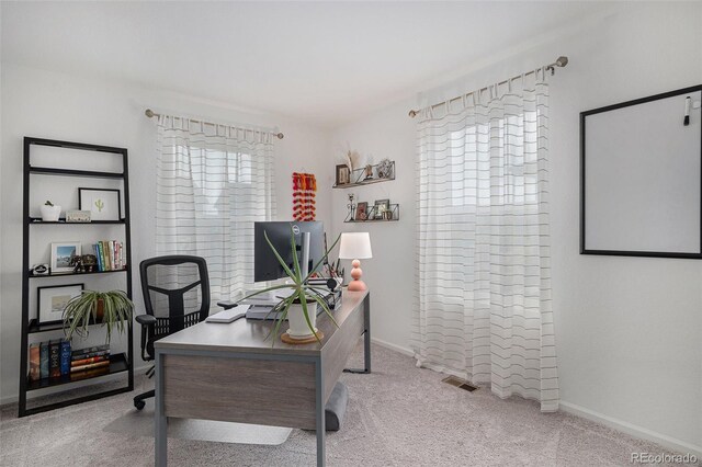 6027 N Netherland Ct, Aurora, CO 80019 - home office with carpet and baseboards