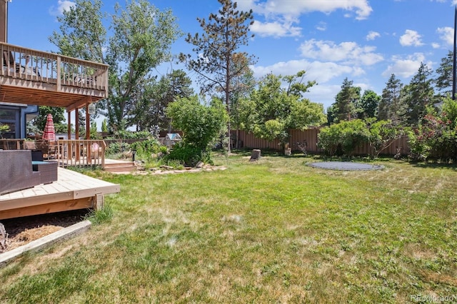 1744 Brookside Dr, Highlands Ranch, CO 80126 - fenced backyard featuring a deck