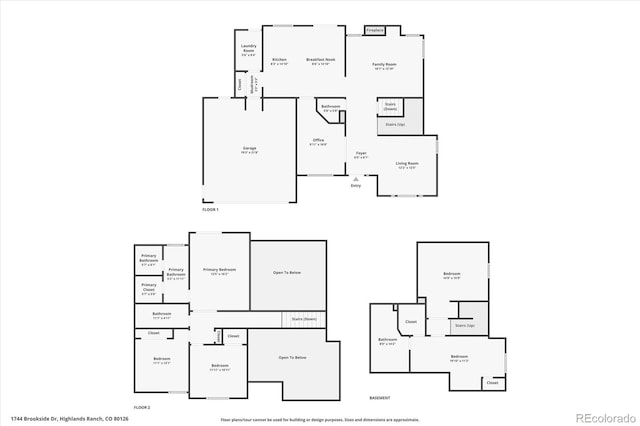 1744 Brookside Dr, Highlands Ranch, CO 80126 - view of property floor plan